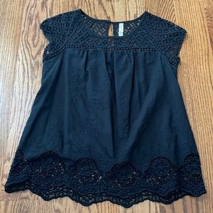 Xhiliration Black Lace Blouse